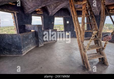 L'ultimo piano della storica Torre di Guardia sul versante sud del Grand Canyon, Grand Canyon, sito patrimonio dell'umanità dell'UNESCO, Arizona, Stati Uniti d'America Foto Stock