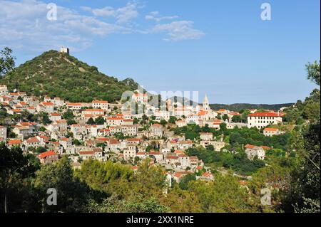 Città di Lastovo, isola di Lastovo, Croazia, Europa sudorientale Foto Stock