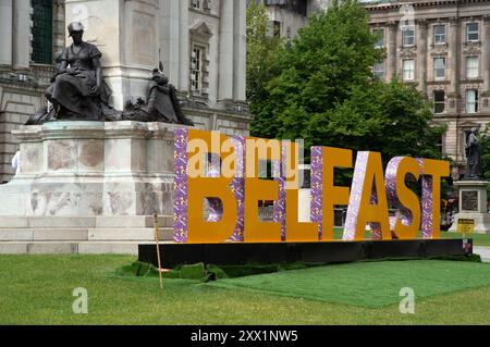 City Hall, Belfast, Ulster, Irlanda del Nord, Regno Unito, Europa Foto Stock