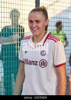 Georgia Stanway, FCB Damen 31 nella partita di calcio femminile FC BAYERN München - JUVENTUS TORINO 0-0 il 20 agosto 2024 a Monaco, Germania. Stagione 2024/2025, 1.Bundesliga, FCB, Monaco, Google Pixel, Frauen Bundesliga giorno di partita x, x.. Spieltag fotografo: Peter Schatz Foto Stock