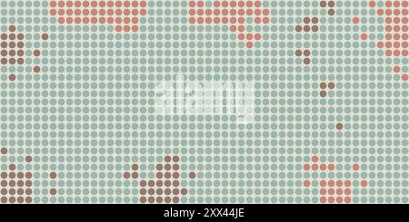 Schema di pixel maculati colorati astratti - texture mosaico geometrico, arte generativa, sfondo vettoriale Illustrazione Vettoriale