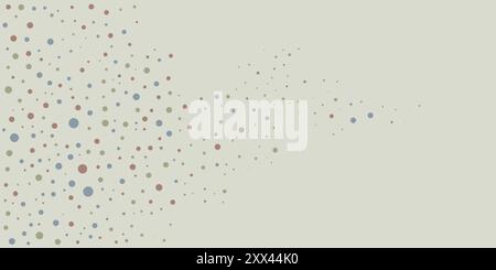 Vari spot colorati posizionati in modo casuale e dimensionati Ripetizione - trama, sfondo, elemento di disegno in formato vettoriale modificabile Illustrazione Vettoriale