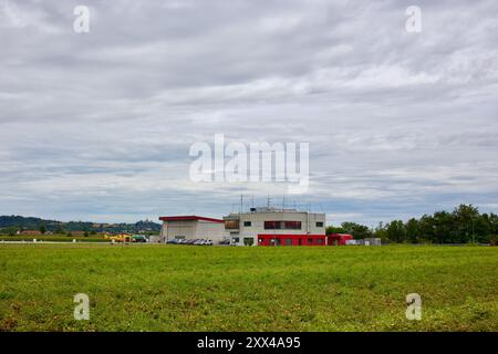 Centrale operativa emergenza 118 e base Elisoccorso Alessandria Foto Stock