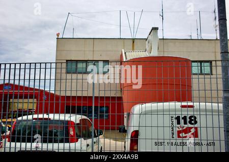 Centrale operativa emergenza 118 e base Elisoccorso Alessandria Foto Stock