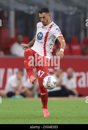 Milano, Italia. 13 agosto 2024. Dany Mota Carvalho dell'AC Monza durante la partita del Trofeo Luigi Berlusconi a Giuseppe Meazza, Milano. Il credito per immagini dovrebbe essere: Jonathan Moscrop/Sportimage Credit: Sportimage Ltd/Alamy Live News Foto Stock