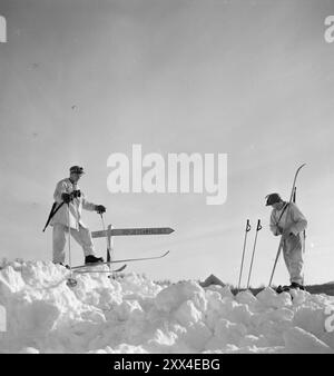 Attuale 08-1949: Niente di nuovo dal confine a nord. Foto: Sverre A. Børretzen / Aktuell / NTB ***la foto non viene elaborata*** il testo dell'immagine viene tradotto automaticamente Foto Stock