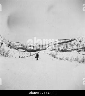 Attuale 08-1949: Niente di nuovo dal confine a nord. Foto: Sverre A. Børretzen / Aktuell / NTB ***la foto non viene elaborata*** il testo dell'immagine viene tradotto automaticamente Foto Stock