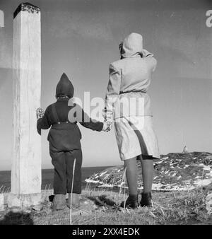 Attuale 08-1949: Niente di nuovo dal confine a nord. Foto: Sverre A. Børretzen / Aktuell / NTB ***la foto non viene elaborata*** il testo dell'immagine viene tradotto automaticamente Foto Stock