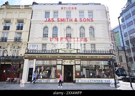 James Smith & Sons Umbrella Shop, New Oxford Street, Londra Foto Stock