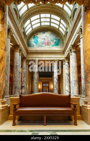 St. Paul, Minnesota - Stati Uniti - 14 agosto 2024: Interno del Minnesota State Capitol Building a St. Paul, Minnesota, USA. Foto Stock