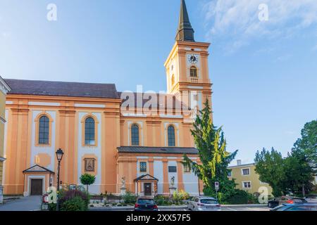 Waidhofen an der Thaya: Chiesa cattolica Waidhofen an der Thaya a Waldviertel, Niederösterreich, bassa Austria, Austria Foto Stock