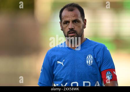 Mlada Boleslav, Repubblica Ceca. 22 agosto 2024. Marek Matejovsky di Mlada Boleslav durante la partita di apertura del quarto turno di qualificazione della Conference League FK Mlada Boleslav vs Paksi FC a Mlada Boleslav, Repubblica Ceca, 22 agosto 2024. Crediti: Radek Petrasek/CTK Photo/Alamy Live News Foto Stock