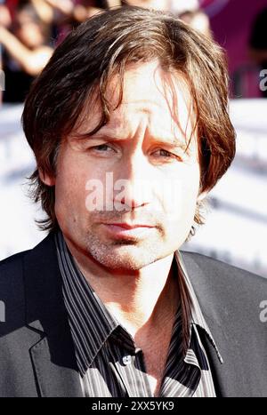 David Duchovny alla prima mondiale di "The X-Files: I Want to Believe" tenutasi al Grauman's Chinese Theater di Hollywood, USA il 23 luglio 2008. Foto Stock