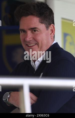 Il direttore del Cricket di Durham, Marcus North durante la partita del Vitality County Championship tra il Durham County Cricket Club e il Nottinghamshire al Seat Unique Riverside, Chester le Street, giovedì 22 agosto 2024. (Foto: Mark Fletcher | mi News) crediti: MI News & Sport /Alamy Live News Foto Stock