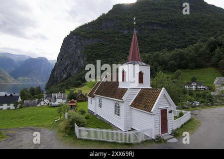 Undredal Stave Church, Sogn og Fjordane, Norvegia, Europa Foto Stock