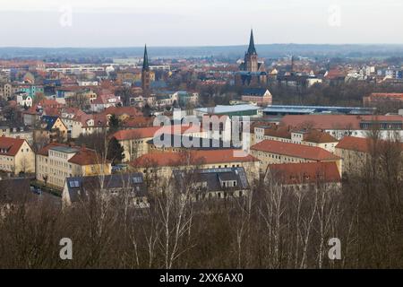 Bitterfeld, centro dell'industria chimica della Germania Est, Bitterfeld, Sassonia-Anhalt, Germania, Europa Foto Stock