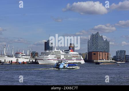 Europa, Germania, città anseatica di Amburgo, Elba, Elba Philharmonic Hall, Cap San Diego, nave museo, nave passeggeri Europa, Europa Foto Stock