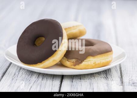 Fresche ciambelle fatte come dettagliato di close-up scatti (messa a fuoco selettiva) Foto Stock