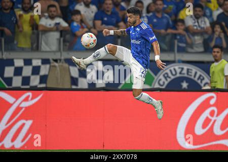 Belo Horizonte, Brasile. 22 agosto 2024. Guglielmo di Cruzeiro, durante la partita tra Cruzeiro e l'argentino Boca Juniors, per il turno di andata del 16° turno della Copa CONMEBOL Sudamericana 2024, allo stadio Mineirao, a Belo Horizonte, in Brasile, il 22 agosto. Foto: Gledston Tavares/DiaEsportivo/Alamy Live News crediti: DiaEsportivo/Alamy Live News Foto Stock