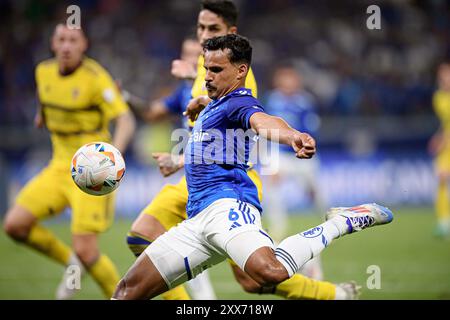 Belo Horizonte, Brasile. 22 agosto 2024. Kaiki di Cruzeiro durante la partita tra Cruzeiro e l'argentino Boca Juniors, per il secondo turno del 16° turno della Copa CONMEBOL Sudamericana 2024, allo stadio Mineirao, a Belo Horizonte, in Brasile, il 22 agosto. Foto: Gledston Tavares/DiaEsportivo/Alamy Live News crediti: DiaEsportivo/Alamy Live News Foto Stock