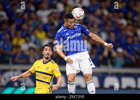 Belo Horizonte, Brasile. 22 agosto 2024. Marlon di Cruzeiro durante la partita tra Cruzeiro e l'argentino Boca Juniors, per il secondo turno del 16° turno della Copa CONMEBOL Sudamericana 2024, allo stadio Mineirao, a Belo Horizonte, in Brasile, il 22 agosto. Foto: Gledston Tavares/DiaEsportivo/Alamy Live News crediti: DiaEsportivo/Alamy Live News Foto Stock