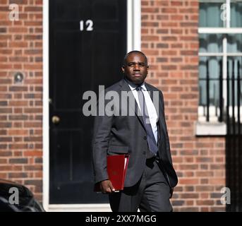 Downing Street, Londra, Regno Unito. 30 luglio 2024. Ministri del governo alla riunione finale del Gabinetto prima della pausa estiva. RT Hon David Lammy deputato, Segretario di Stato per gli affari esteri, del Commonwealth e dello sviluppo. Crediti: Malcolm Park/Alamy Foto Stock