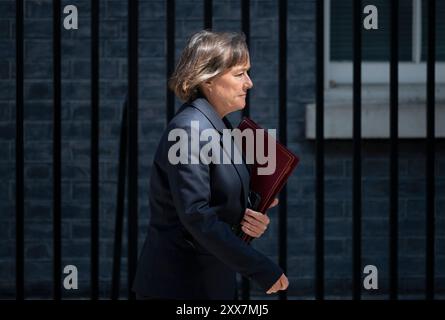 Downing Street, Londra, Regno Unito. 30 luglio 2024. Ministri del governo alla riunione finale del Gabinetto prima della pausa estiva. RT Hon Jo Stevens deputato, Segretario di Stato per il Galles in partenza. Crediti: Malcolm Park/Alamy Foto Stock