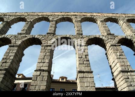 Appartamento romano. Costruito circa I secolo d.C., con 166 archi composti da 20,000 blocchi di granito provenienti da Guadarrama che sono tenuti insieme senza alcun ki Foto Stock