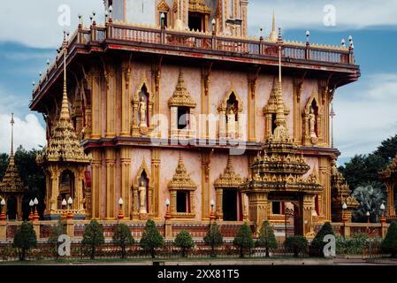 Tempio buddista Wat Chalong a Phuket, Thailandia Foto Stock