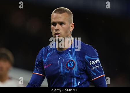 Londra, Regno Unito. 22 agosto 2024. Mykhailo Mudryk del Chelsea durante la partita di UEFA Europa Conference League allo Stamford Bridge, Londra. Il credito per immagini dovrebbe essere: Paul Terry/Sportimage Credit: Sportimage Ltd/Alamy Live News Foto Stock