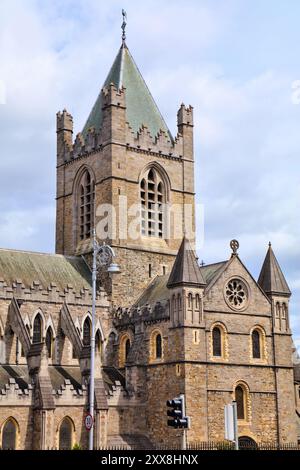 Christ Church Cathedral, punto di riferimento a Dublino, Irlanda. Foto Stock