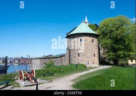 Norvegia, Oslo, centro, fortezza di Askerhus Foto Stock