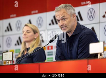 Francoforte sul meno, Germania. 23 agosto 2024. 23.08.2024, Vorstellungs-Pressekonferenz von Bundestrainer Christian Wueck, Deutschland, Francoforte sul meno, DFB-Campus, Bundestrainer Christian Wueck credito: dpa/Alamy Live News Foto Stock