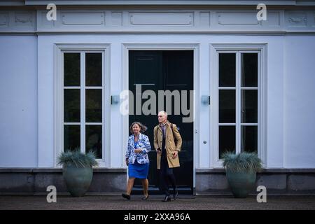 L'AIA - 23/08/2024, Marjolein Faber, Ministro dell'asilo e della migrazione dopo il Consiglio dei ministri. Normalmente, queste riunioni si svolgono presso il Ministero degli affari generali del Binnenhof, ma a causa della sua ristrutturazione, la squadra ministeriale si dirotta verso il Catshuis, la residenza ufficiale del primo ministro. ANP PHIL NIJHUIS netherlands Out - belgio Out Foto Stock