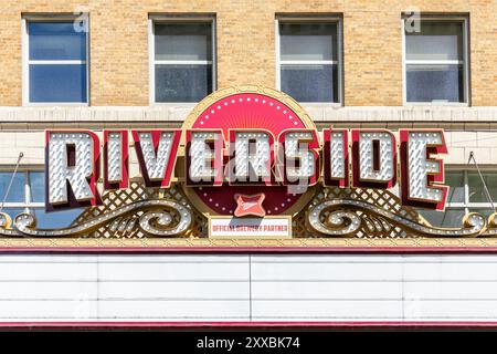 Il Riverside Theater è una sala concerti nel centro di Milwaukee costruita nel 1928 e parte del Pabst Theatre Group. Foto Stock