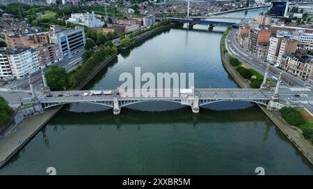 Foto drone ponte Fragnée Liegi Belgio europa Foto Stock