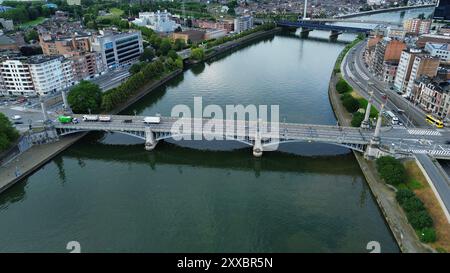 Foto drone ponte Fragnée Liegi Belgio europa Foto Stock