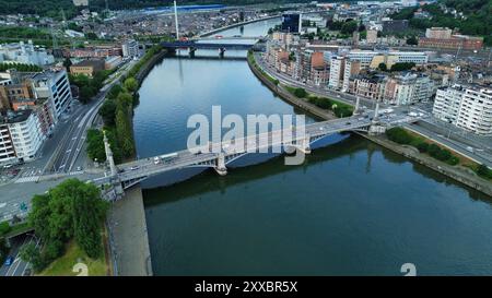 Foto drone ponte Fragnée Liegi Belgio europa Foto Stock