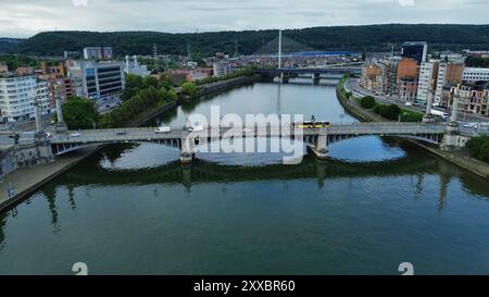 Foto drone ponte Fragnée Liegi Belgio europa Foto Stock