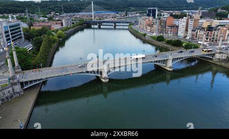 Foto drone ponte Fragnée Liegi Belgio europa Foto Stock