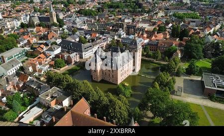 Foto drone Castello dei Duchi del Brabante Belgio europa Foto Stock