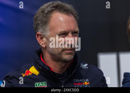 Circuito Zandvoort, Zandvoort, Paesi Bassi. 23.agosto.2024; Christian Horner di Gran Bretagna e Oracle Red Bull Racing durante il Gran Premio d'Italia di Formula 1 crediti: Jay Hirano/AFLO/Alamy Live News Foto Stock