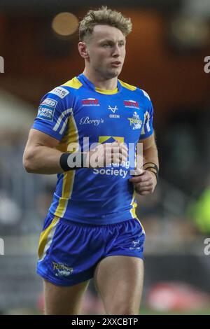 Leeds, Regno Unito. 23 agosto 2024. Harry Newman dei Leeds Rhinos durante la partita del Betfred Super League Round 23 Leeds Rhinos vs Catalans Dragons all'Headingley Stadium di Leeds, Regno Unito, 23 agosto 2024 (foto di Alfie Cosgrove/News Images) a Leeds, Regno Unito il 23/8/2024. (Foto di Alfie Cosgrove/News Images/Sipa USA) credito: SIPA USA/Alamy Live News Foto Stock