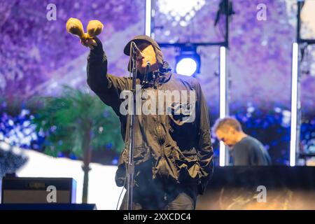 Leeds, Inghilterra, 23 agosto 2024. Liam Gallagher suona il Main Stage al Leeds Festival 2024. Crediti: Izzy Clayton/Alamy Live News Foto Stock