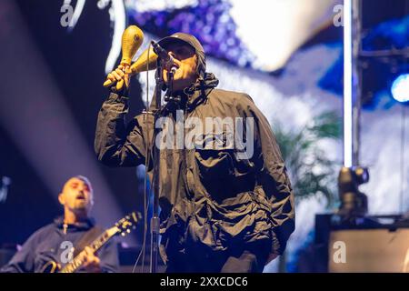 Leeds, Inghilterra, 23 agosto 2024. Liam Gallagher suona il Main Stage al Leeds Festival 2024. Crediti: Izzy Clayton/Alamy Live News Foto Stock