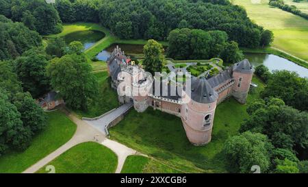 Foto drone castello Gaasbeek belgio europa Foto Stock