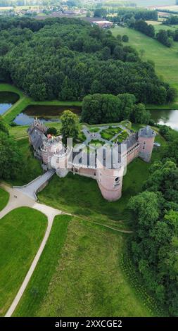 Foto drone castello Gaasbeek belgio europa Foto Stock