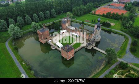 Foto drone Duchi di Havre castello Belgio europa Foto Stock