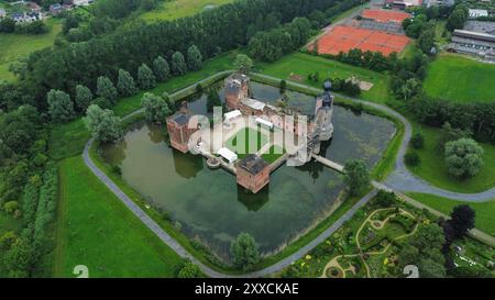 Foto drone Duchi di Havre castello Belgio europa Foto Stock