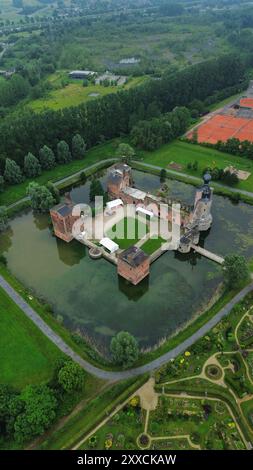 Foto drone Duchi di Havre castello Belgio europa Foto Stock